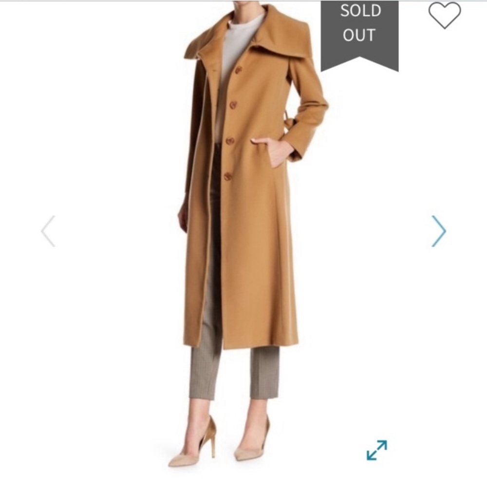 Beautiful long trench coat, Sofia Cashmere size 4